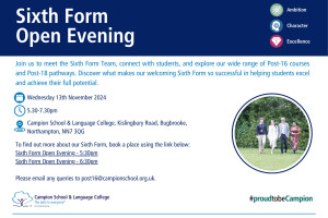 Sixth Form Open Evening